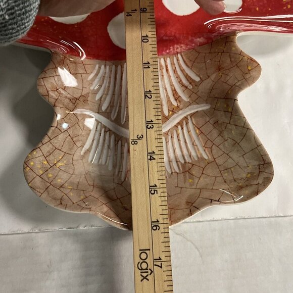 Mushroom Shaped Melamine Platter Serving Tray 16 X 14 Whimsical Boho 70s Retro 2 - Picture 10 of 10